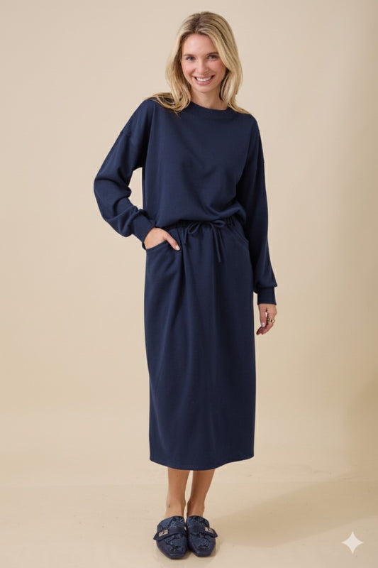 “Effortless Everyday” Skirt - Navy