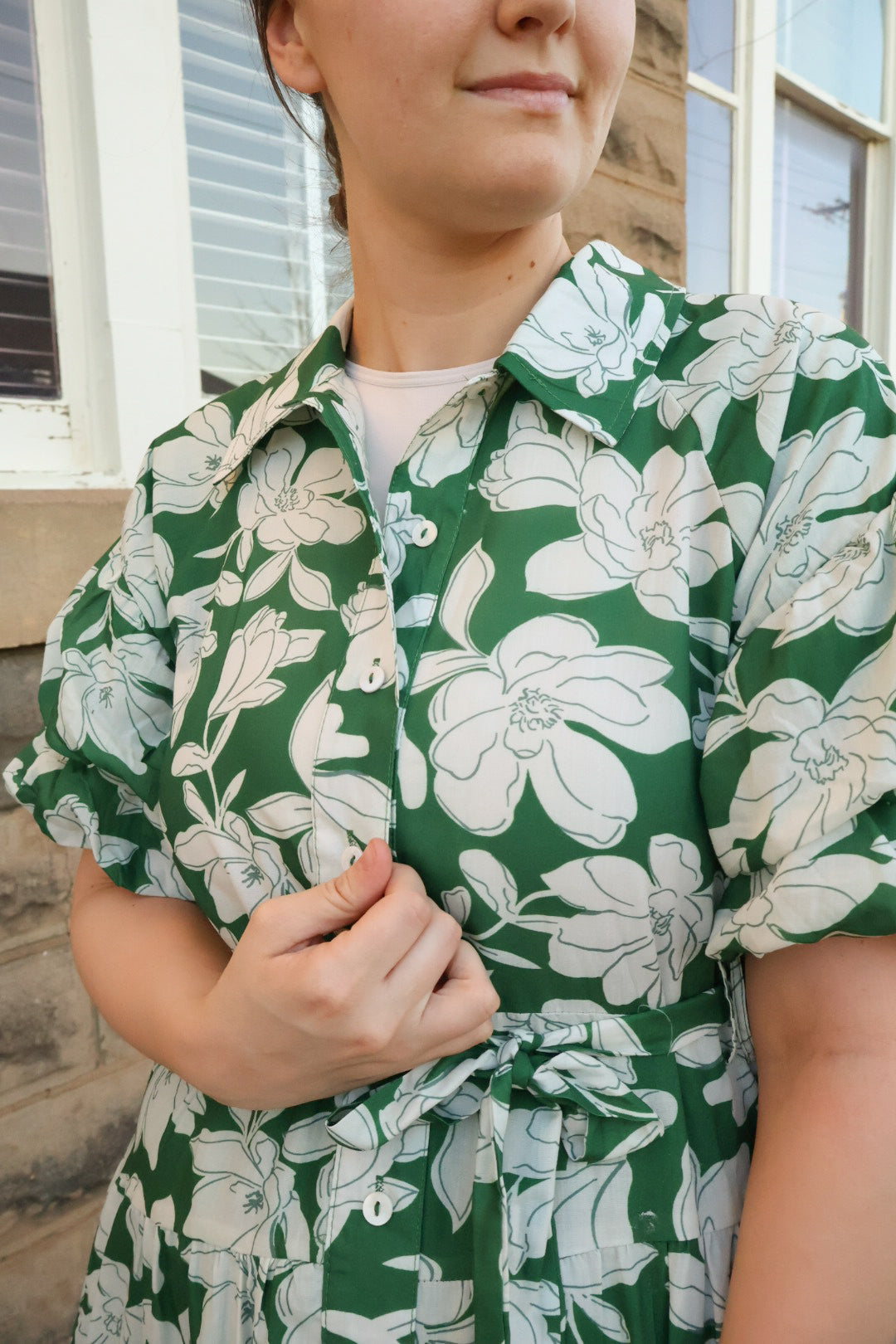 The “Blooming Elegance” Dress - Green