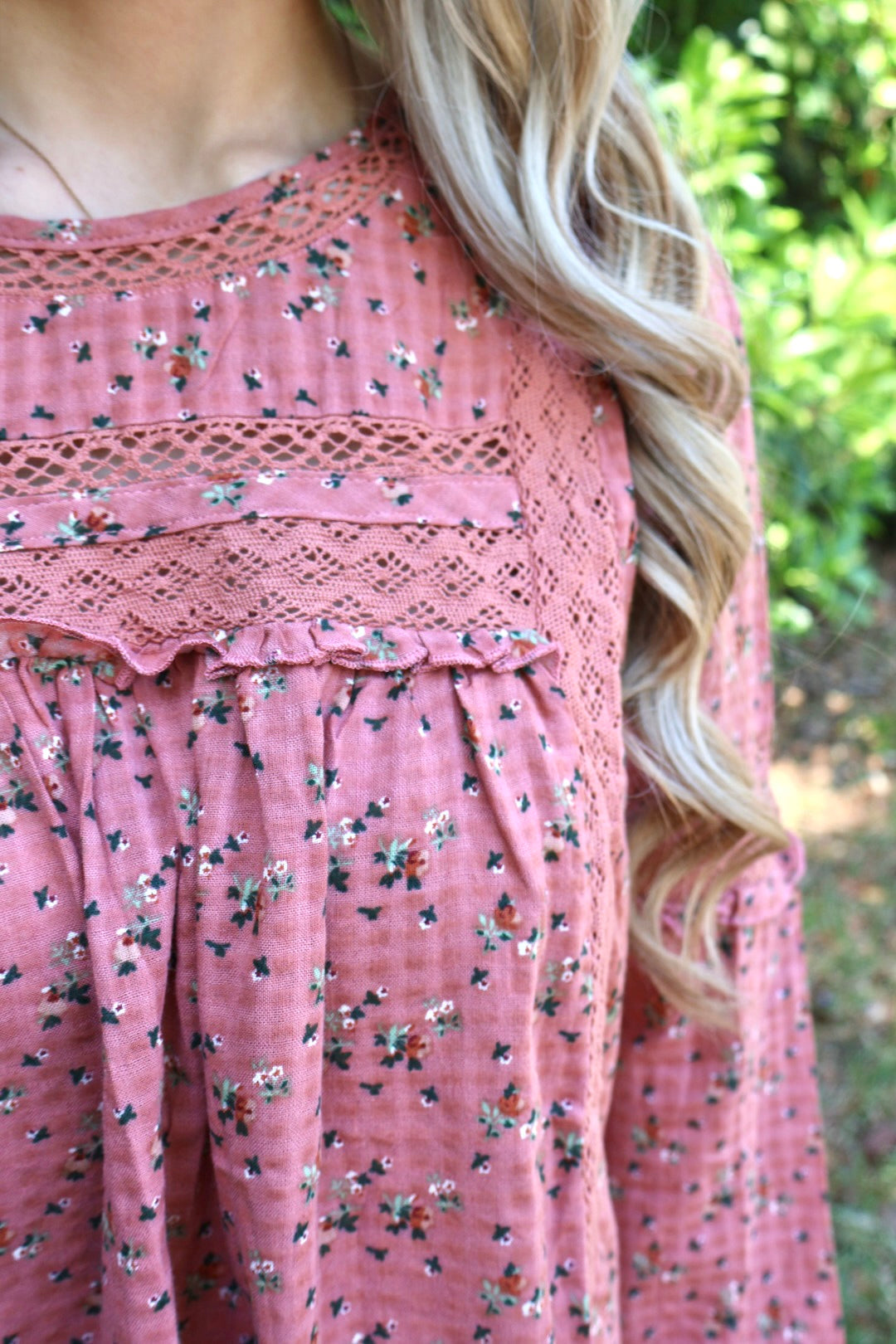“Petals and Lace” Top - Clay