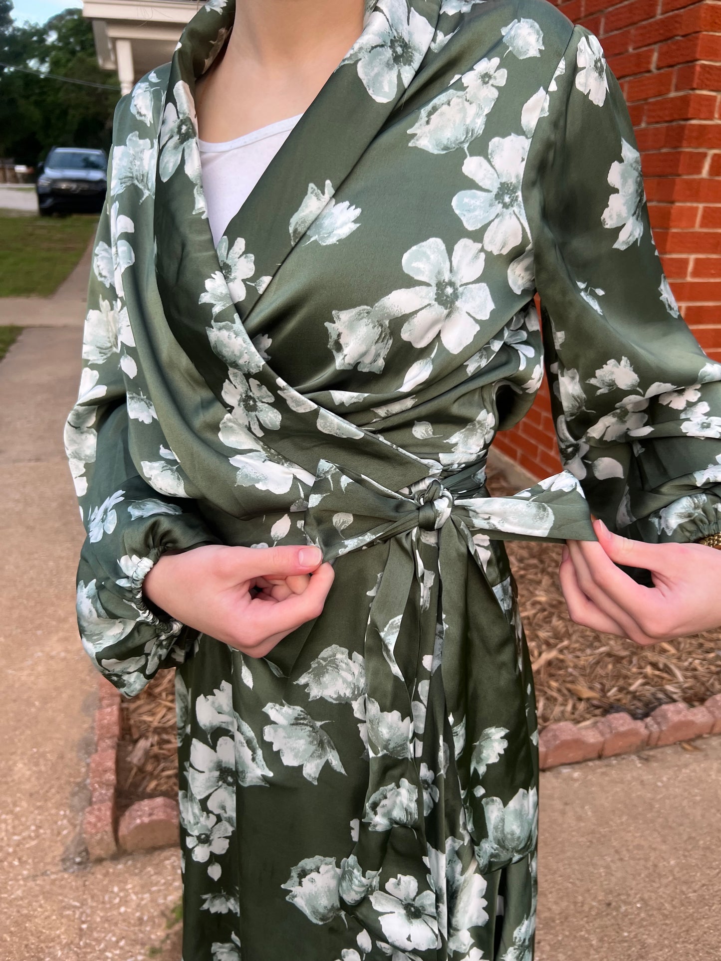The “Hannah” Wrap dress - Green