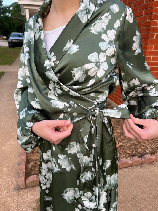 The “Hannah” Wrap dress - Green