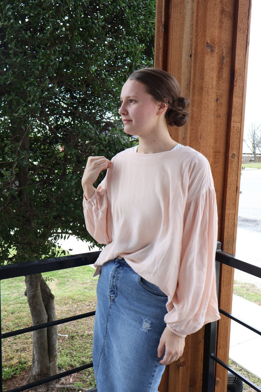 “Boho Charm” Top - Blush