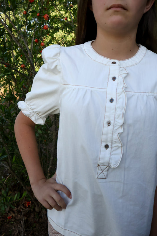 The “Denim Darling” White Top