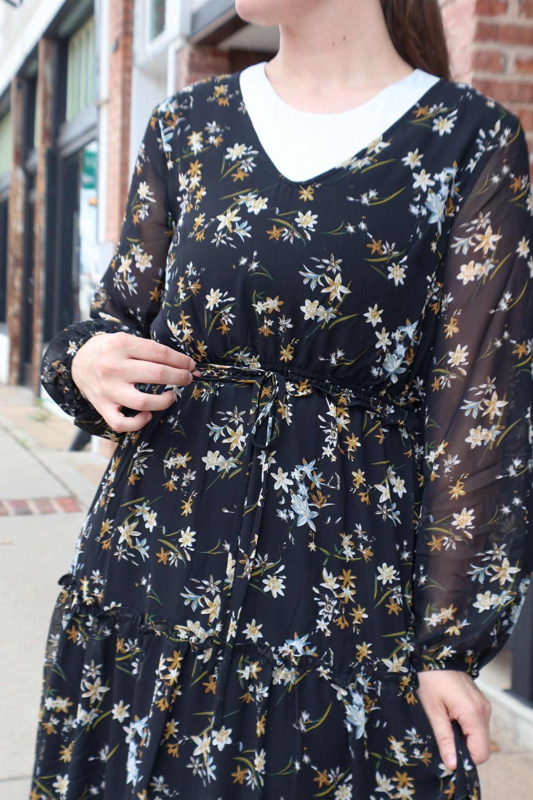 The “Harlow” Dress - Black Floral