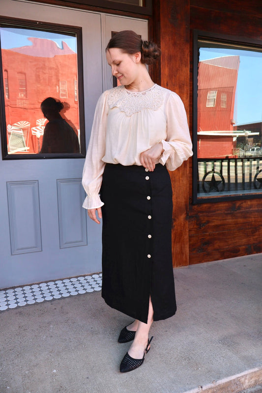 The “Julie” Button Pencil Skirt