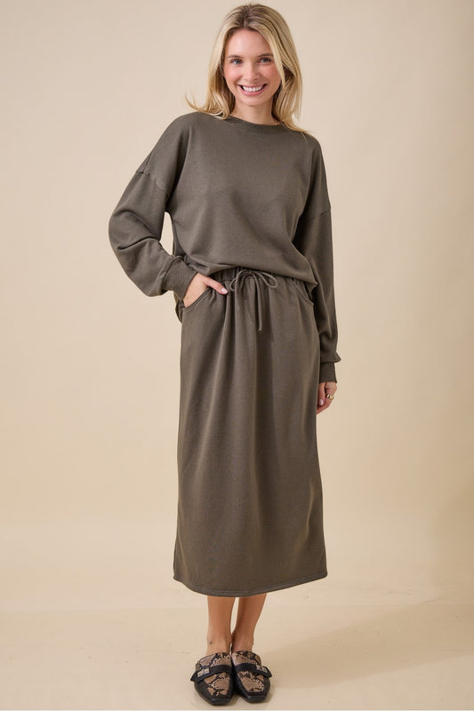 “Effortless Everyday” Skirt - Olive