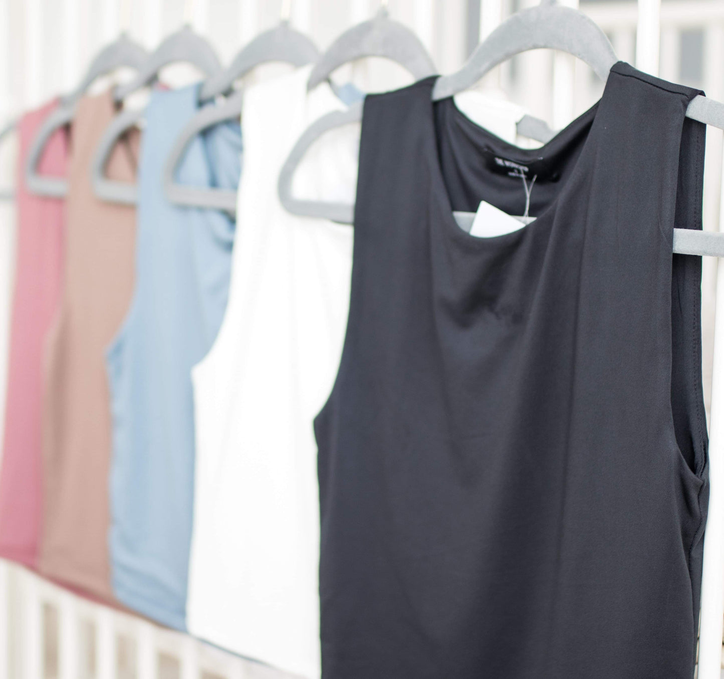 Dressy Half Tank - Denim Blue