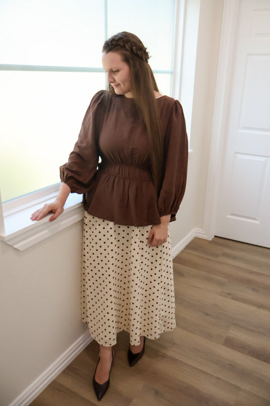 The “Sloane” Top - Brown