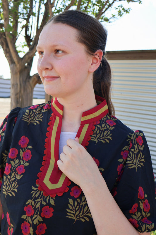 The “Scarlet Bloom” Top