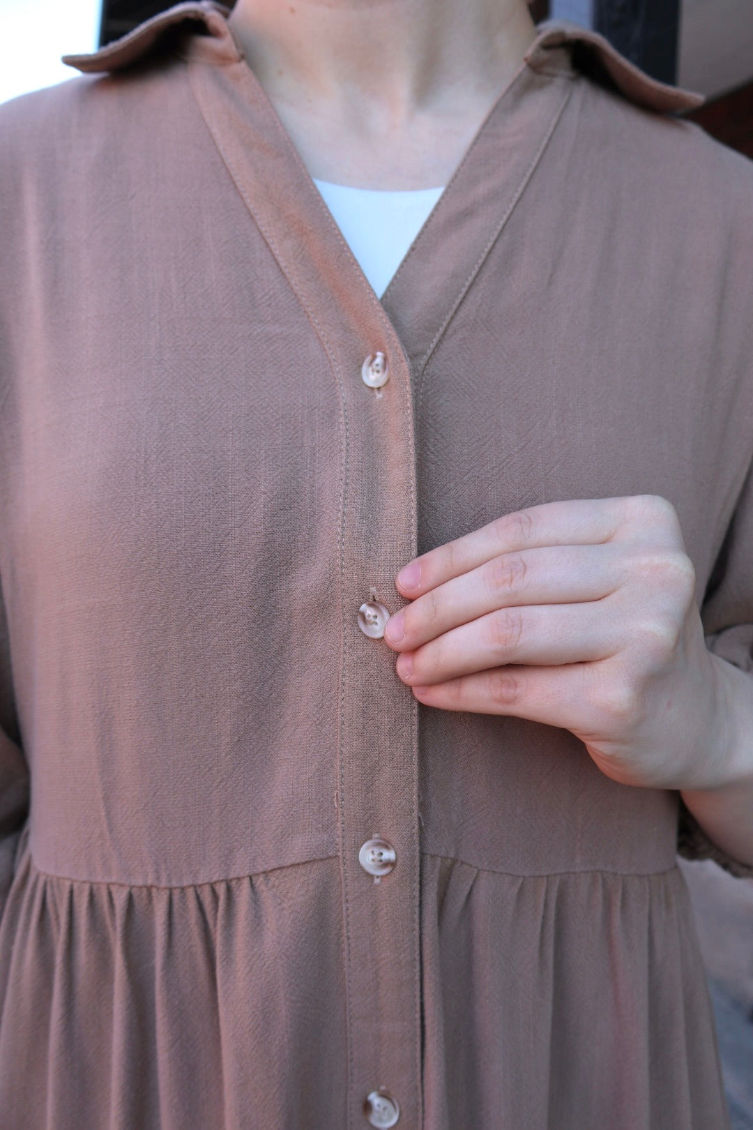 “Buttoned Beauty” Dress
