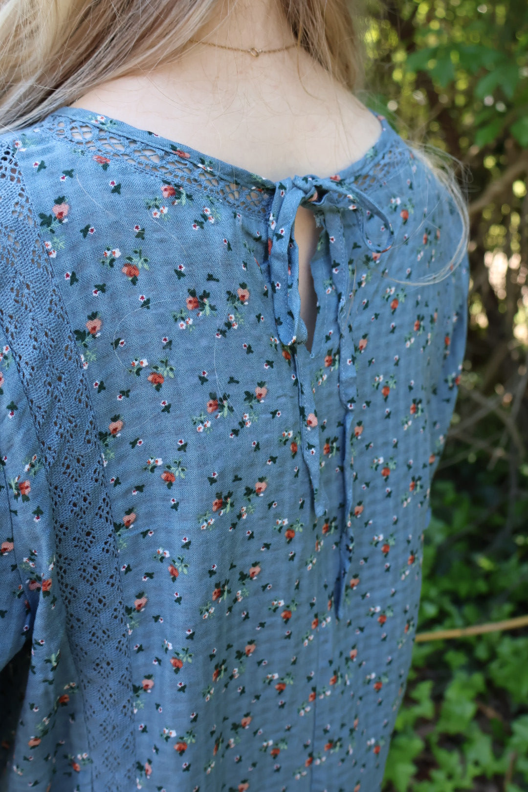 “Petals and Lace” Top - Blue