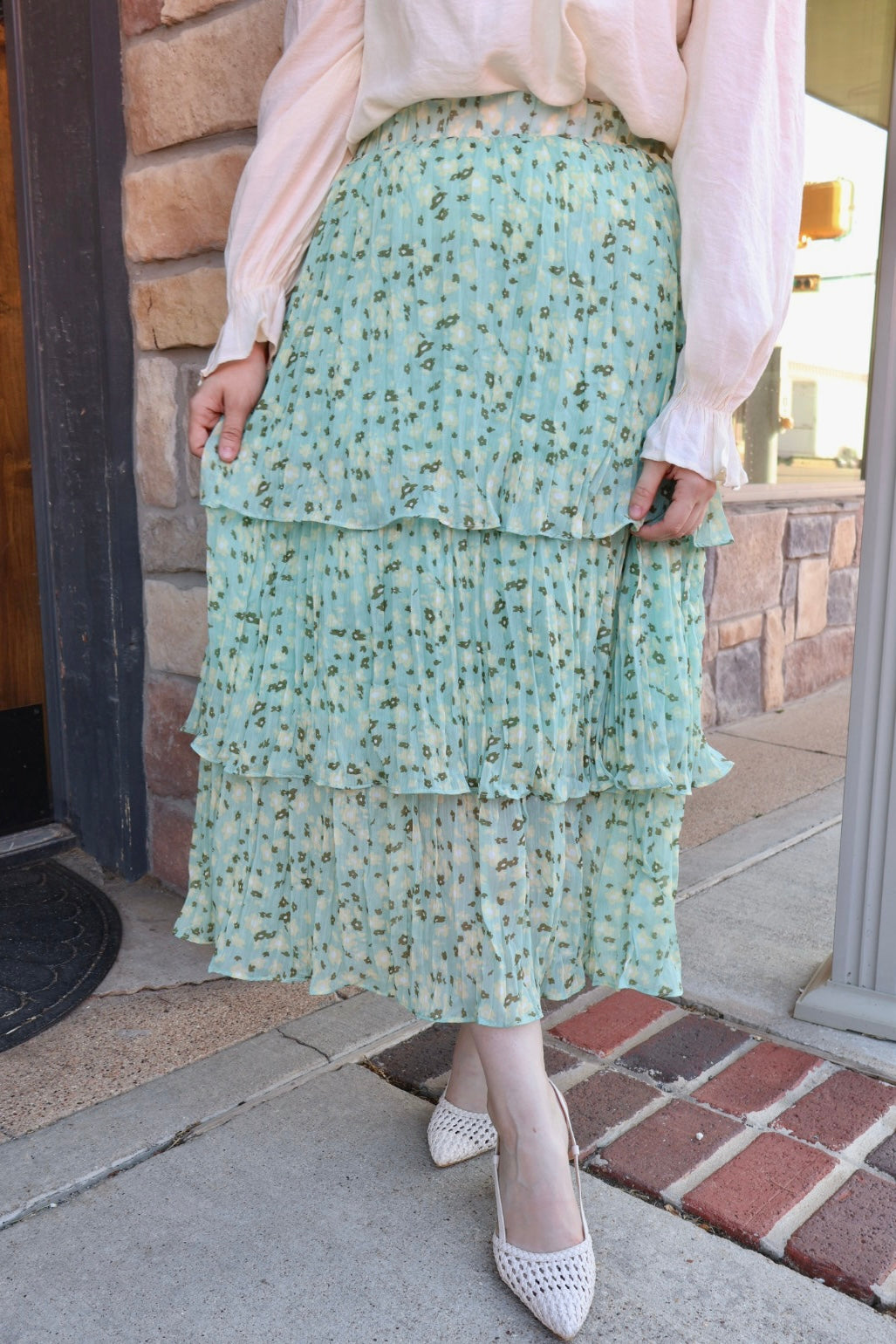 “Spring Petals” Midi Skirt