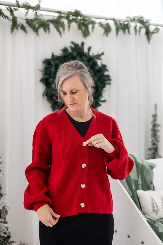 “Hearth and Holly” Cardigan