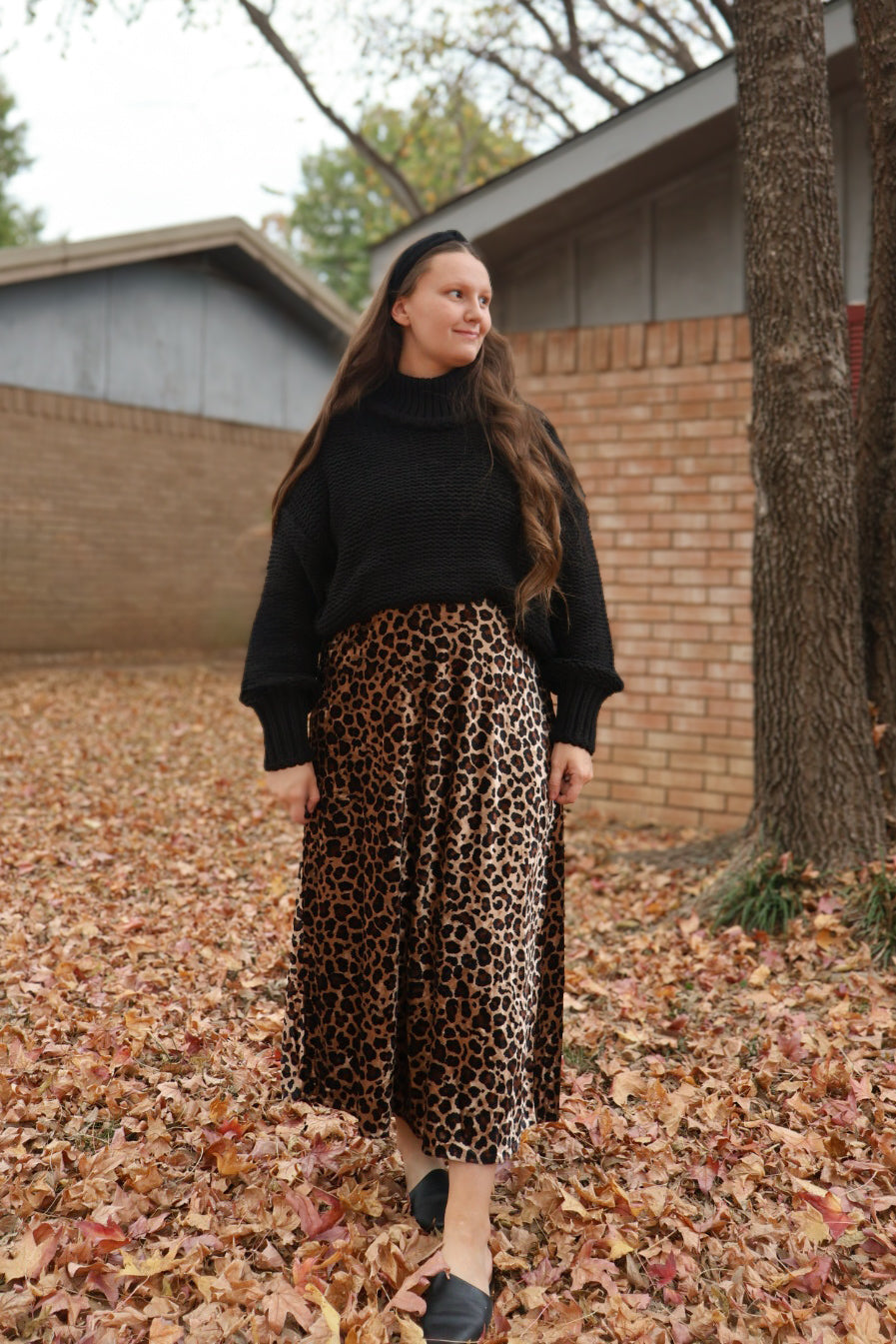 “Wild for Velvet” Leopard Skirt
