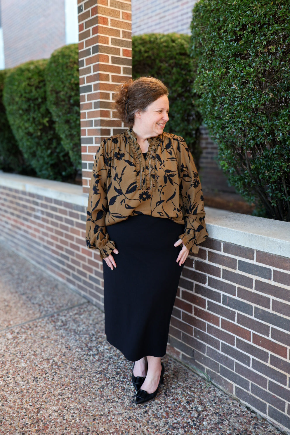 “Trimmed in Velvet” Top