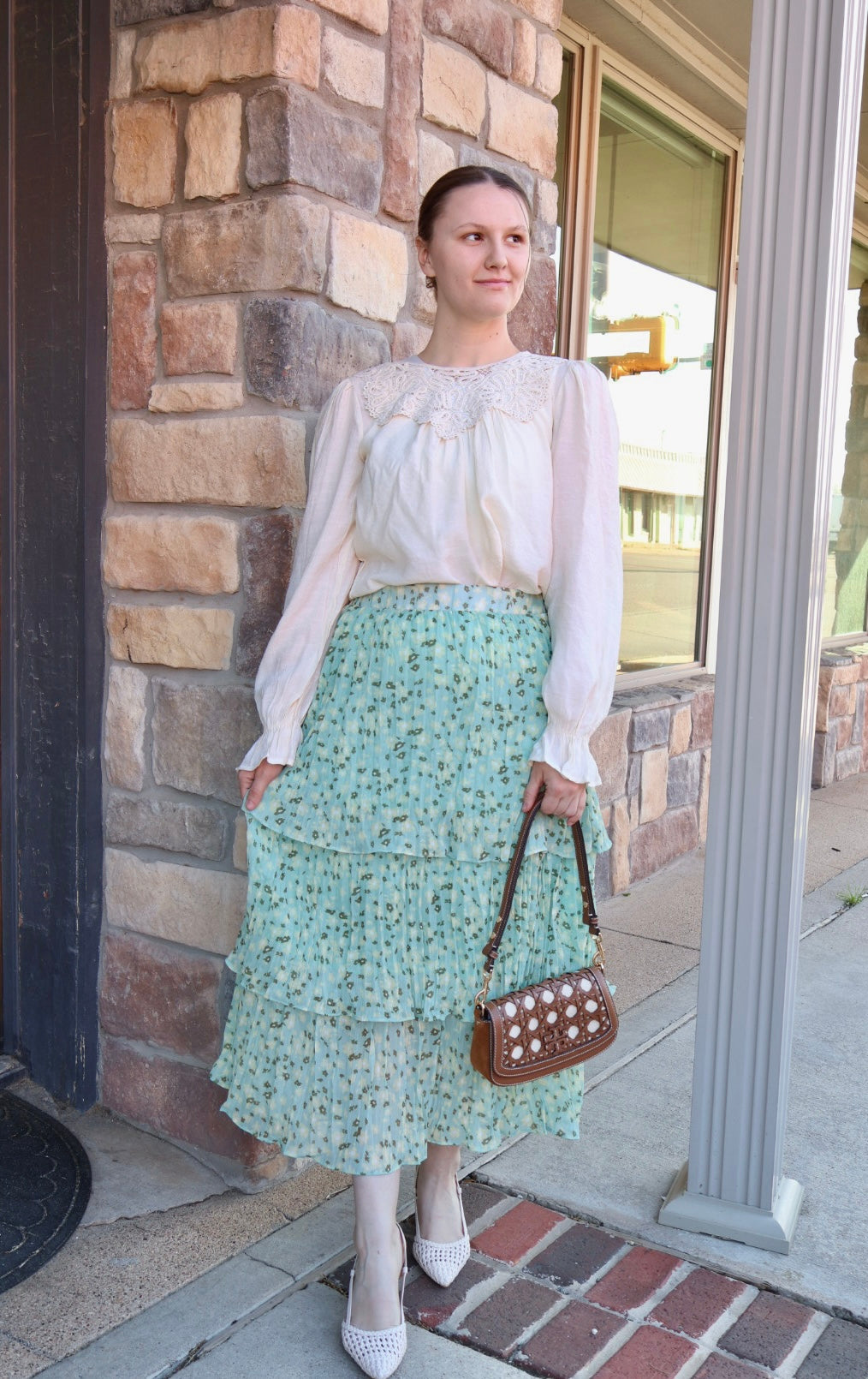 “Spring Petals” Midi Skirt