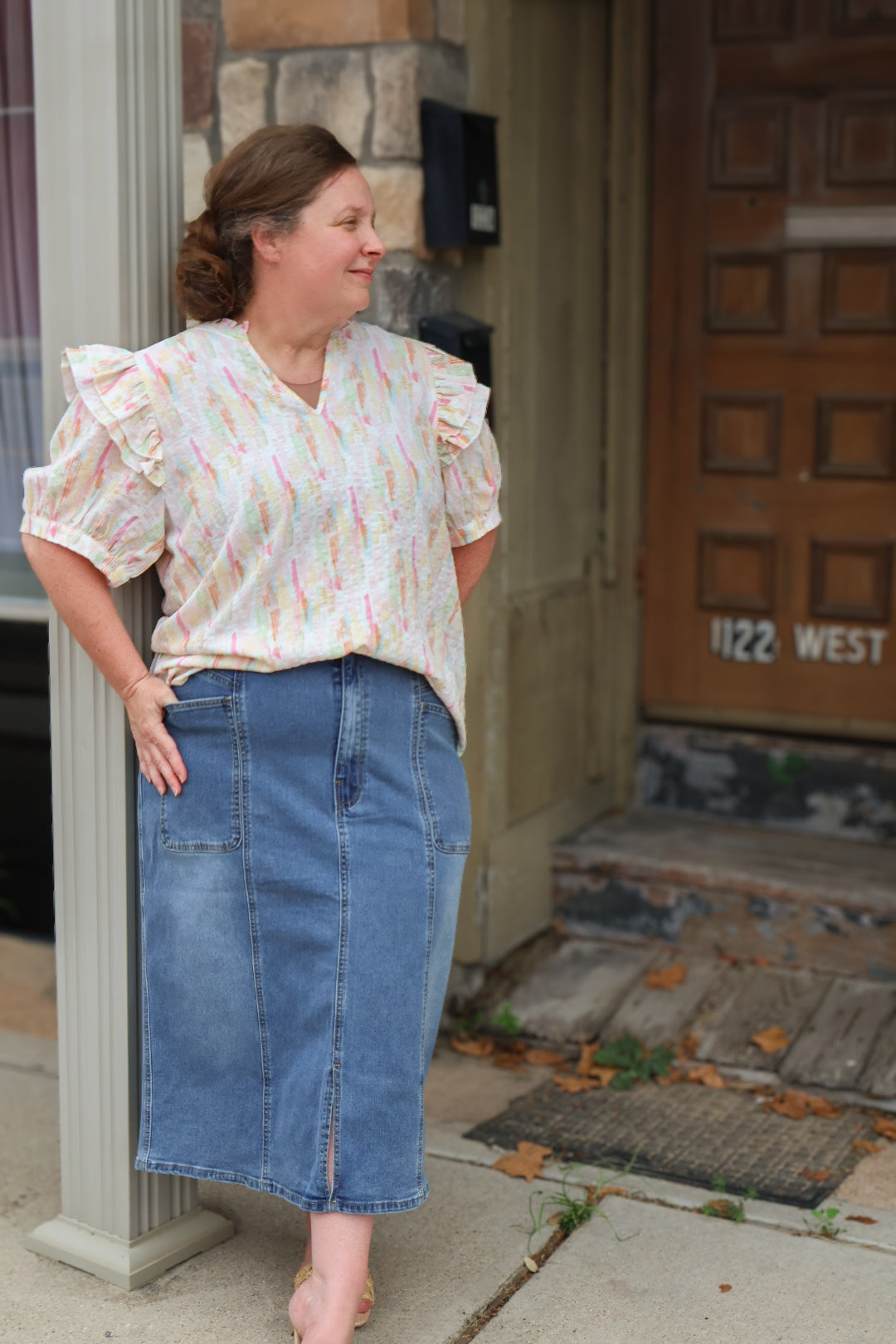 The “Kelsey” Denim Skirt