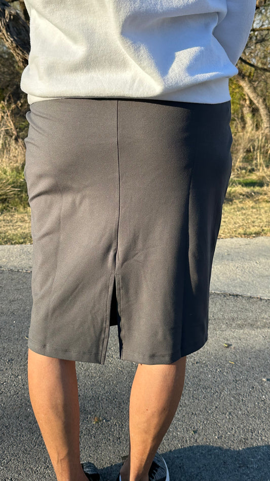 Grey Pencil Skirt