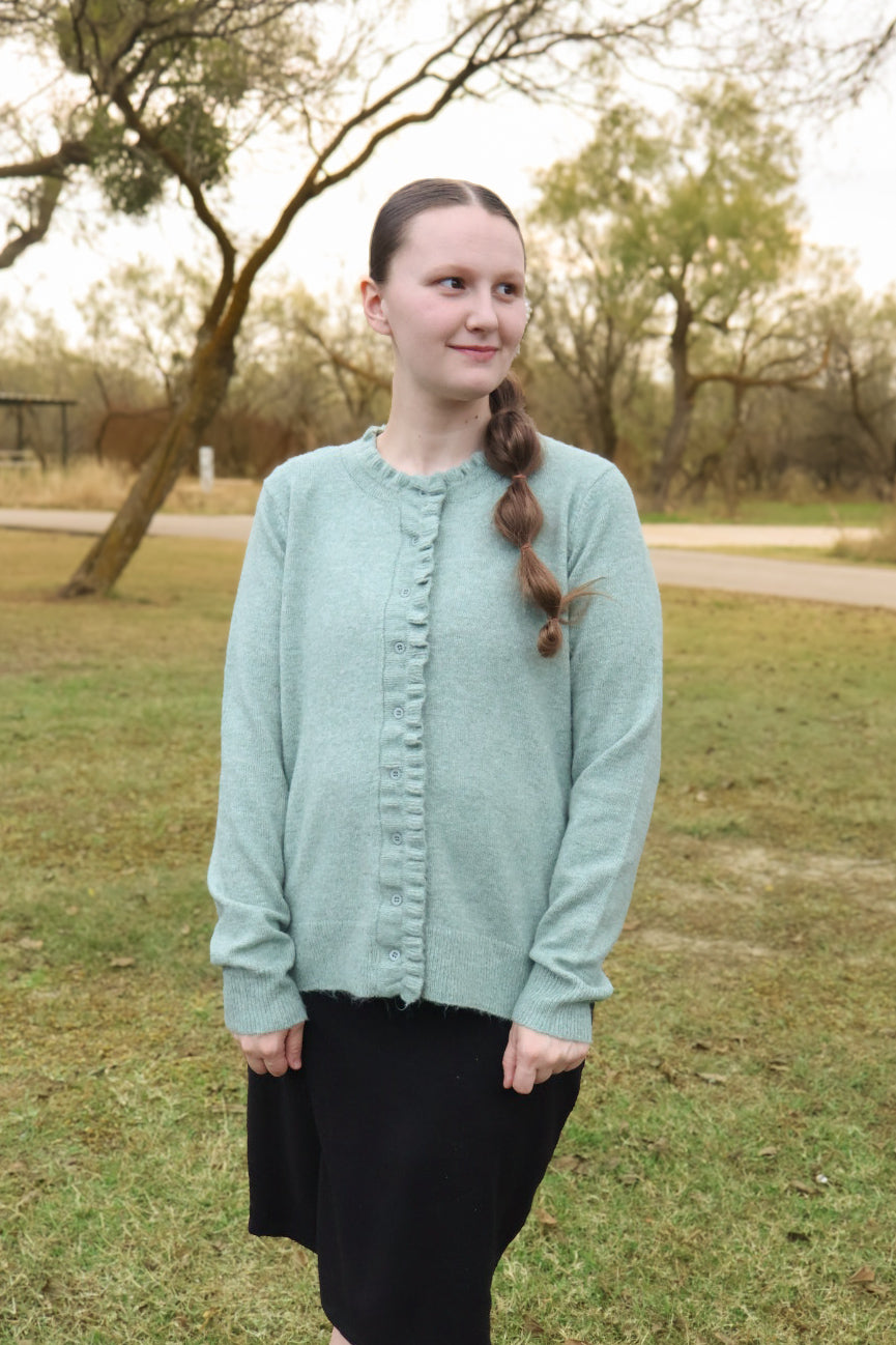 The “Jaden” Ruffle Cardigan