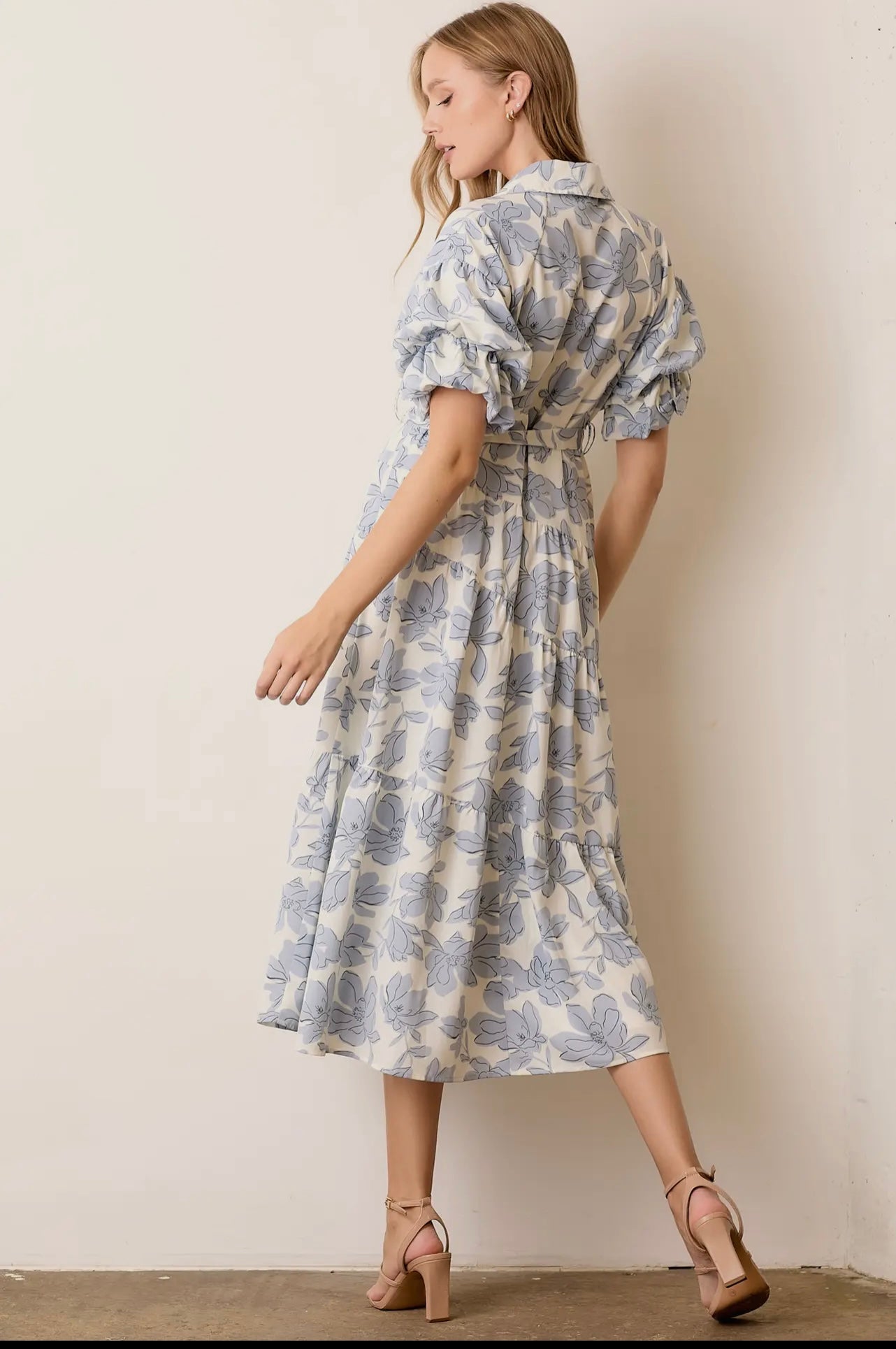 The “Blooming Elegance” Dress - Blue