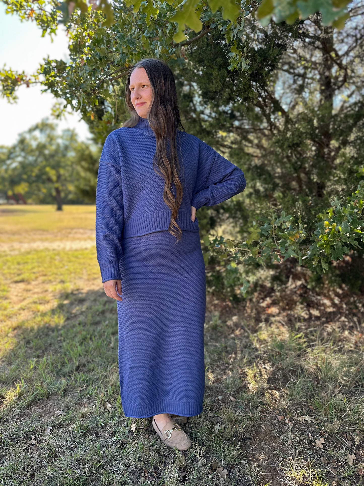 “Warm Wishes” Sweater Top - Blue