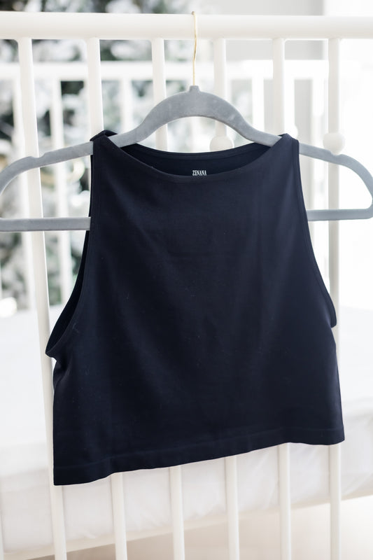 Butter Soft Half Tank - Black