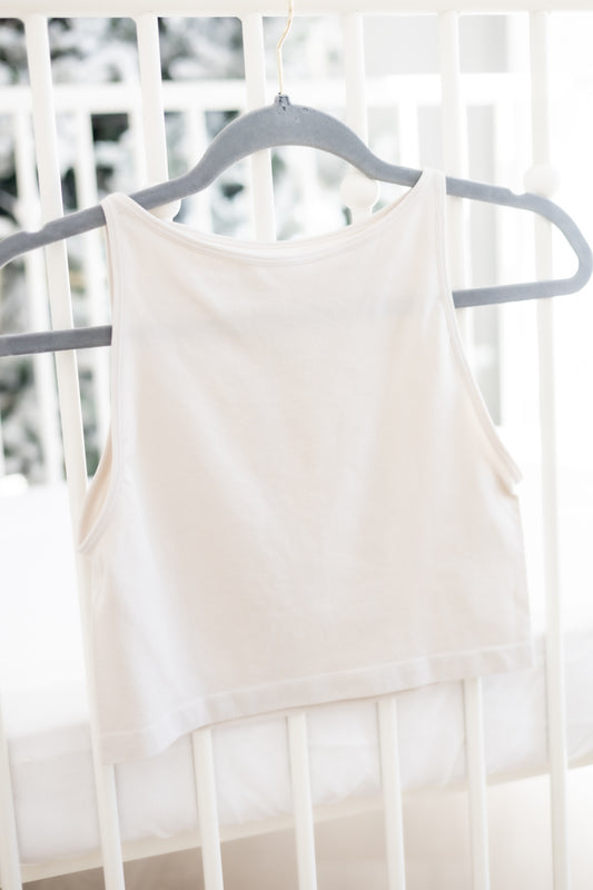 Butter Soft Half Tank - Bone