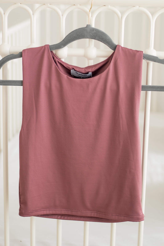 Dressy Half Tank - Dusty Rose