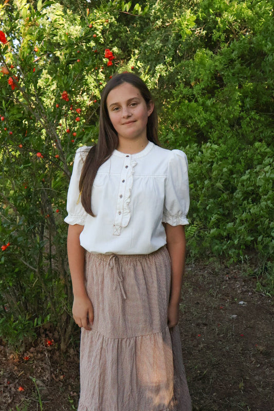 The “Denim Darling” White Top