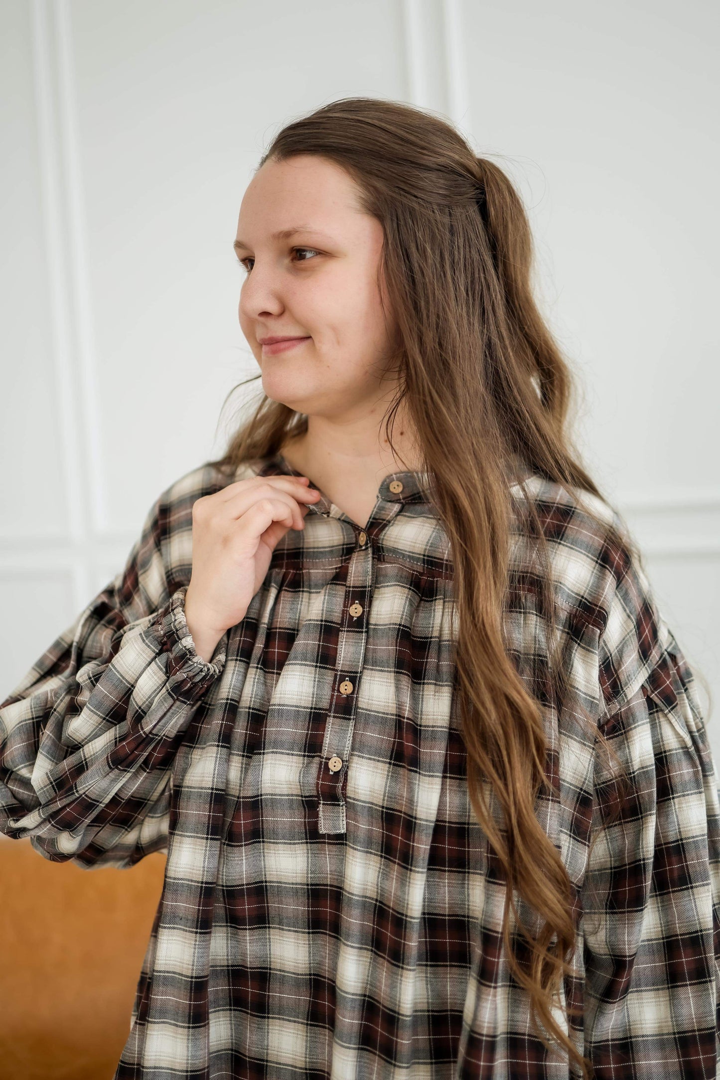 “Dolled up in Plaid” Top