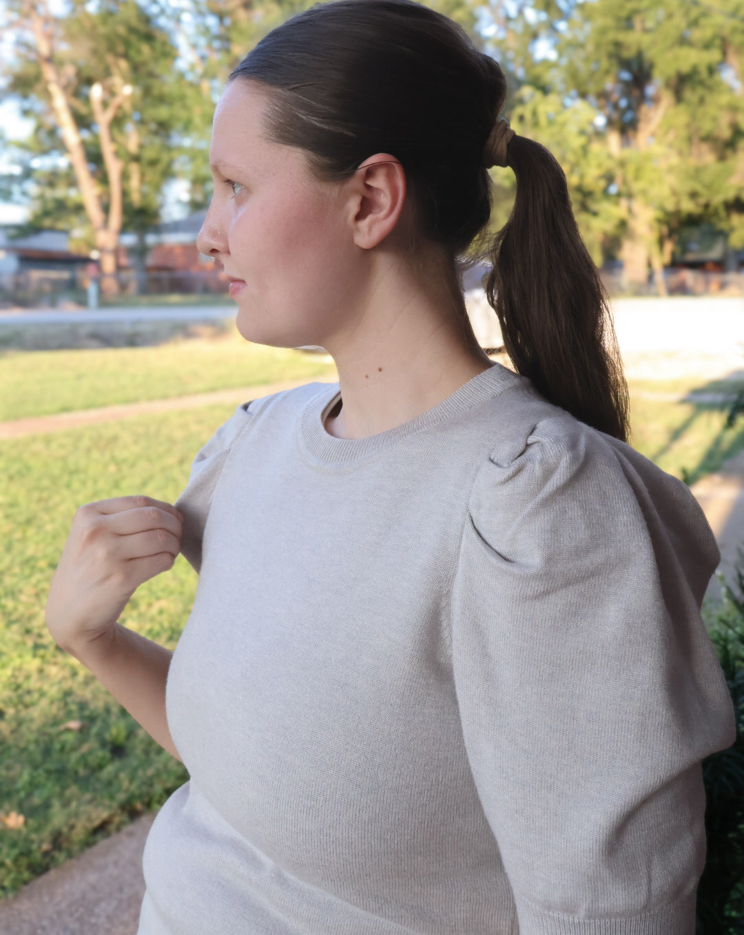 “Cozy Days” Puff Sleeve Sweater