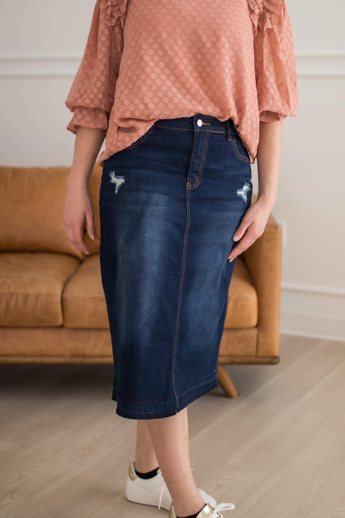 “On the Town” Denim Skirt