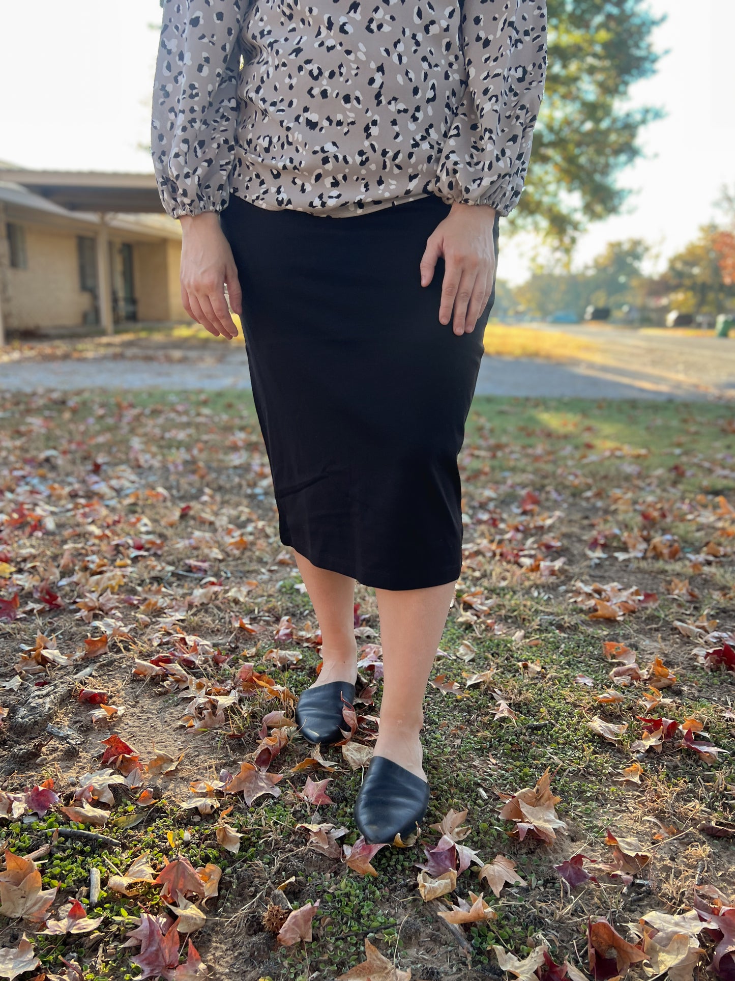 Butter Soft Pencil Skirt - Black