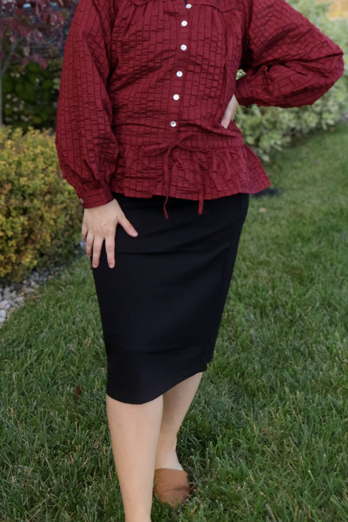 Butter Soft Pencil Skirt - Black