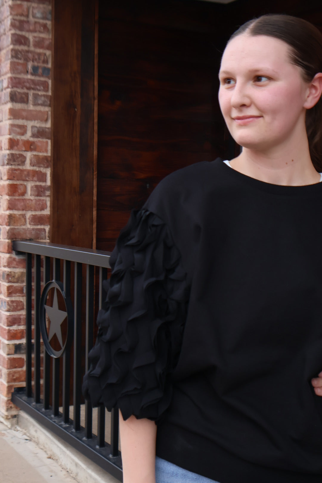 “Ruffles and Frill” Sweatshirt Top