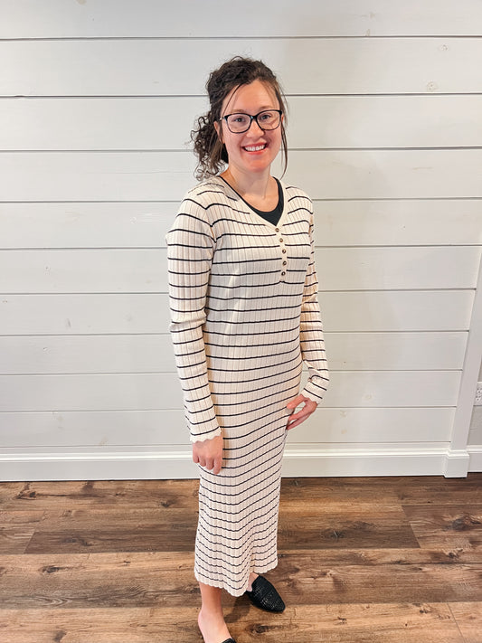 Striped Sweater Dress