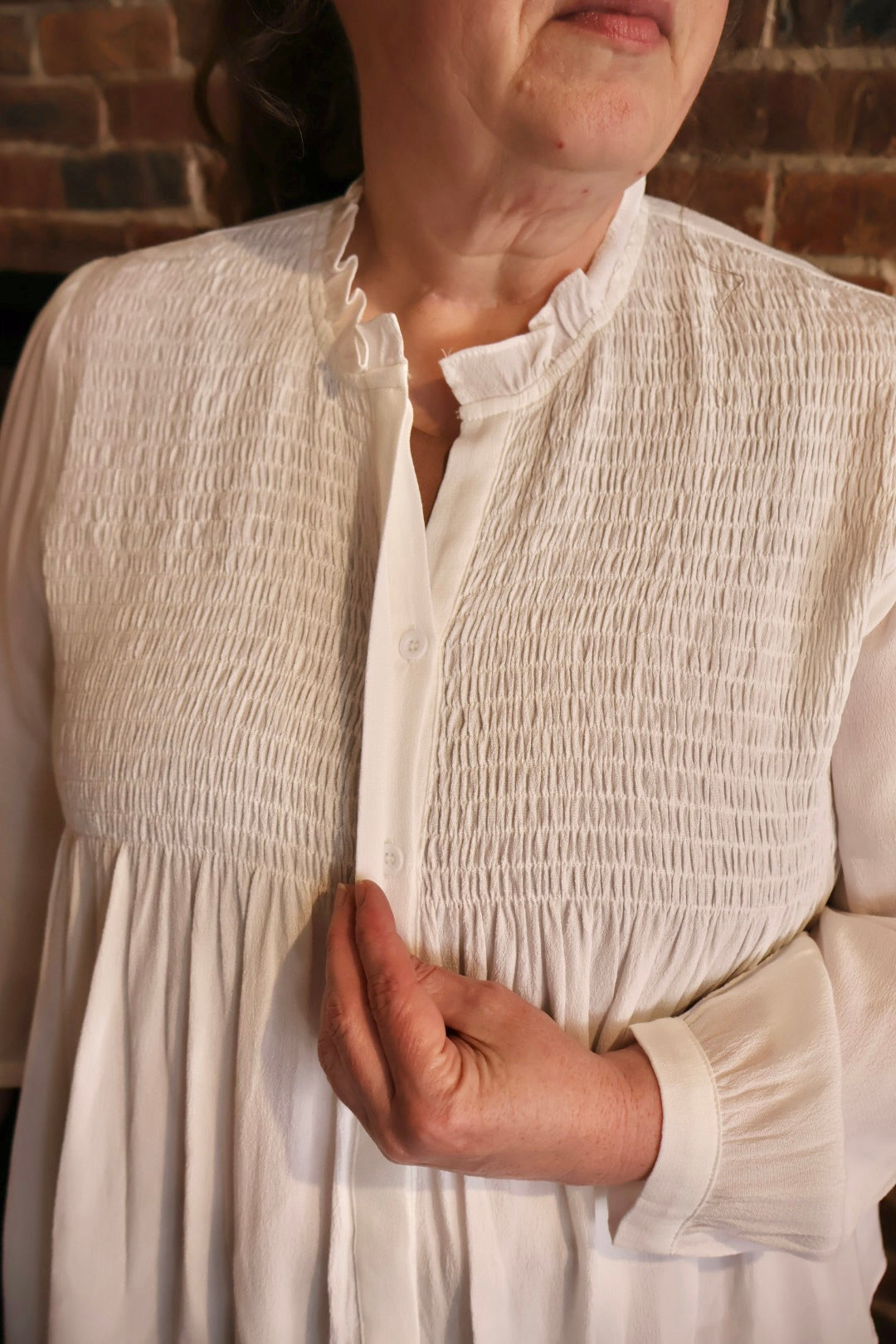 “ Smocked to perfection” Top - white