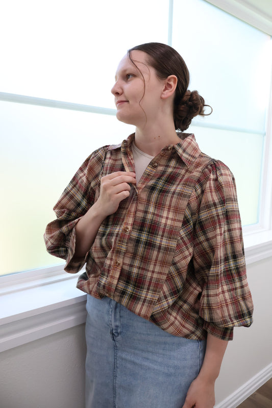 “Pretty in Plaid” Top