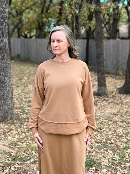 “Effortless Everyday” Sweatshirt - Camel