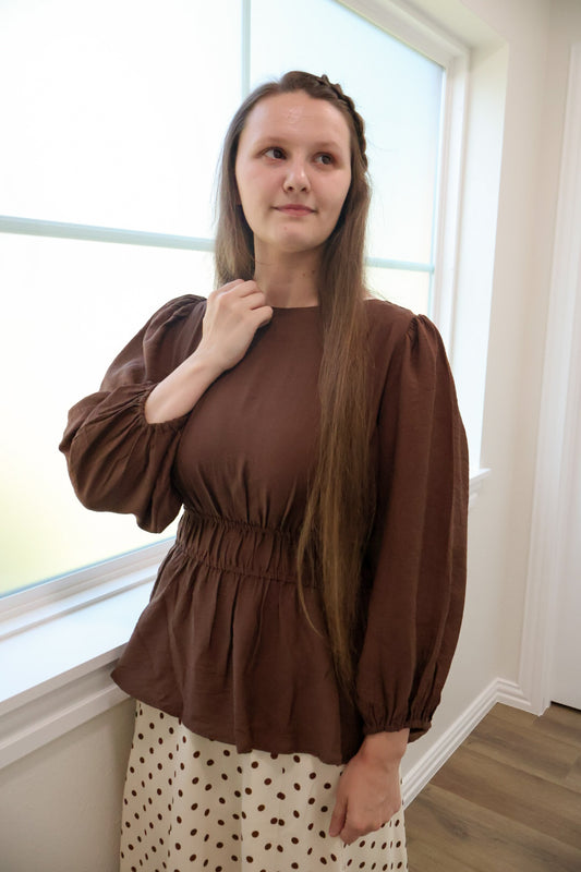 The “Sloane” Top - Brown