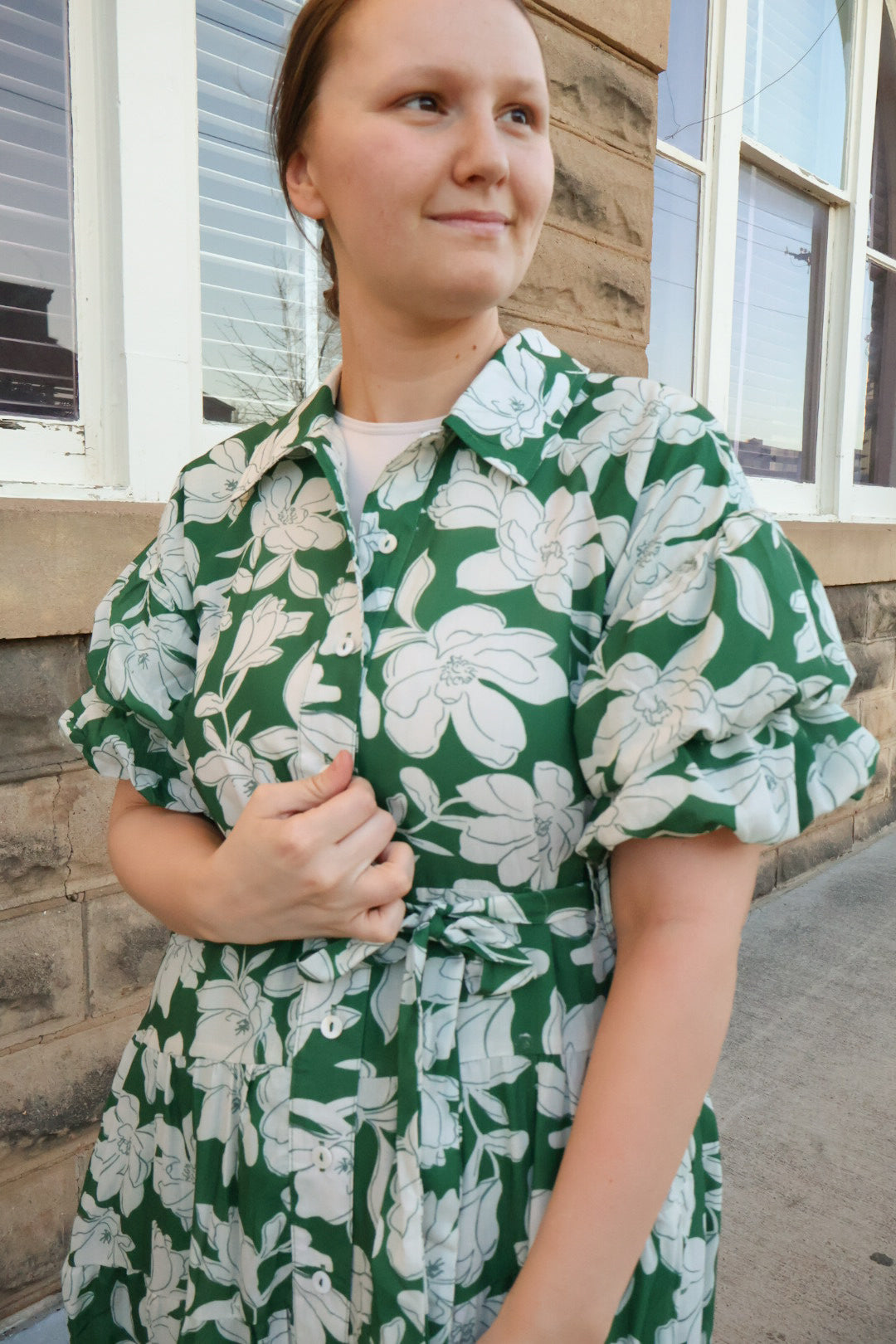 The “Blooming Elegance” Dress - Green
