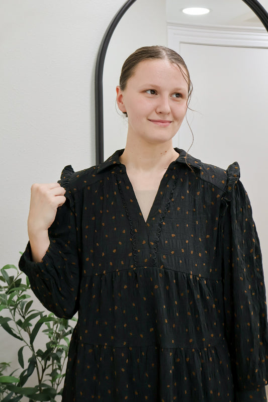 The “Chestnut Dot” Dress