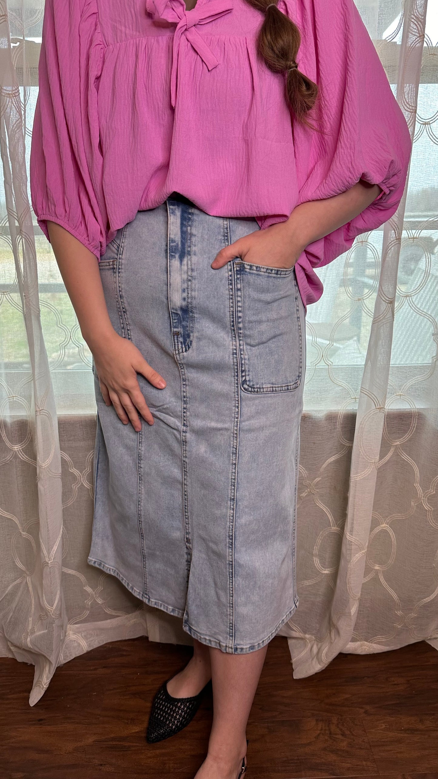 The “Kelsey” Denim Skirt