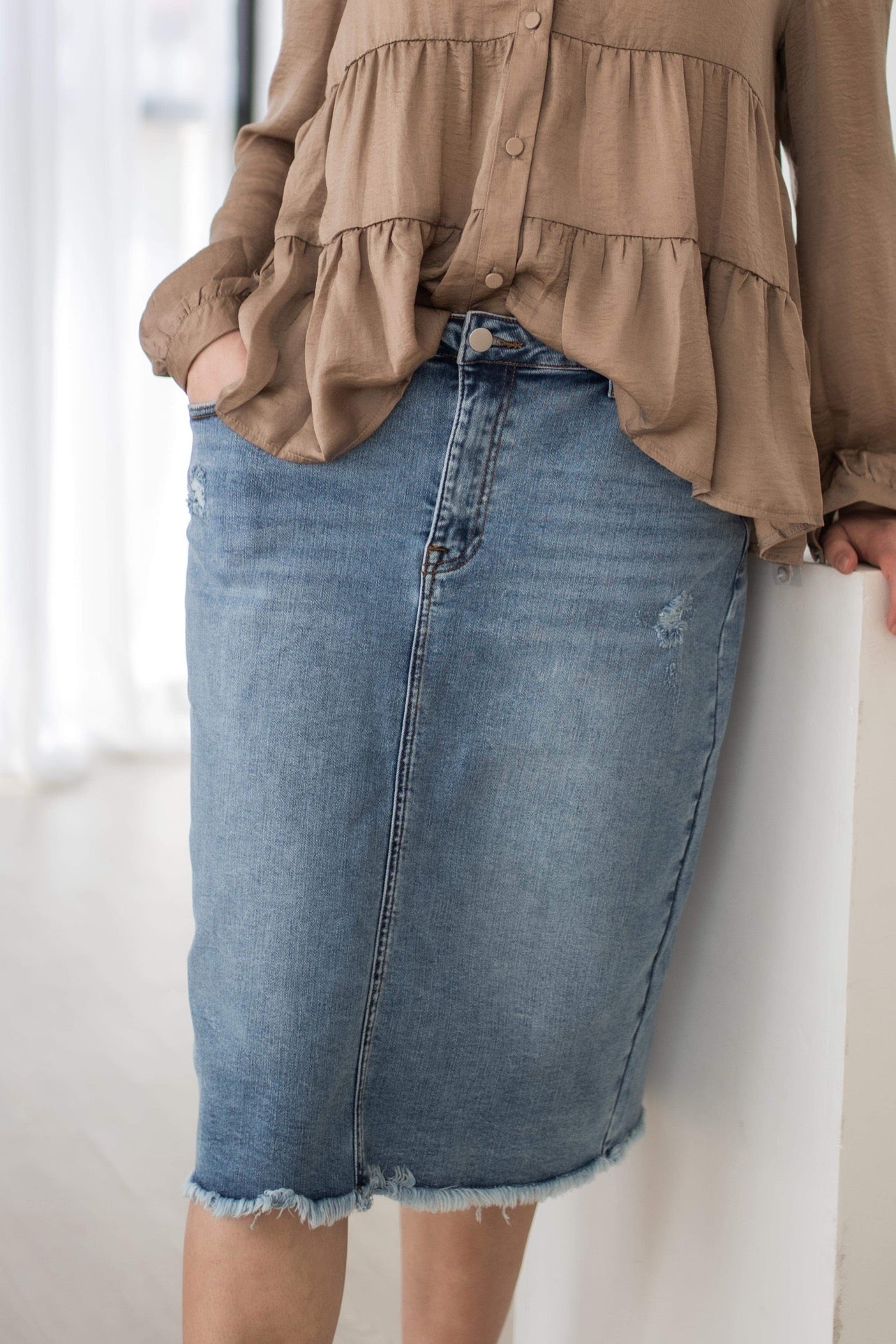 “In My Denim Era” Denim Skirt