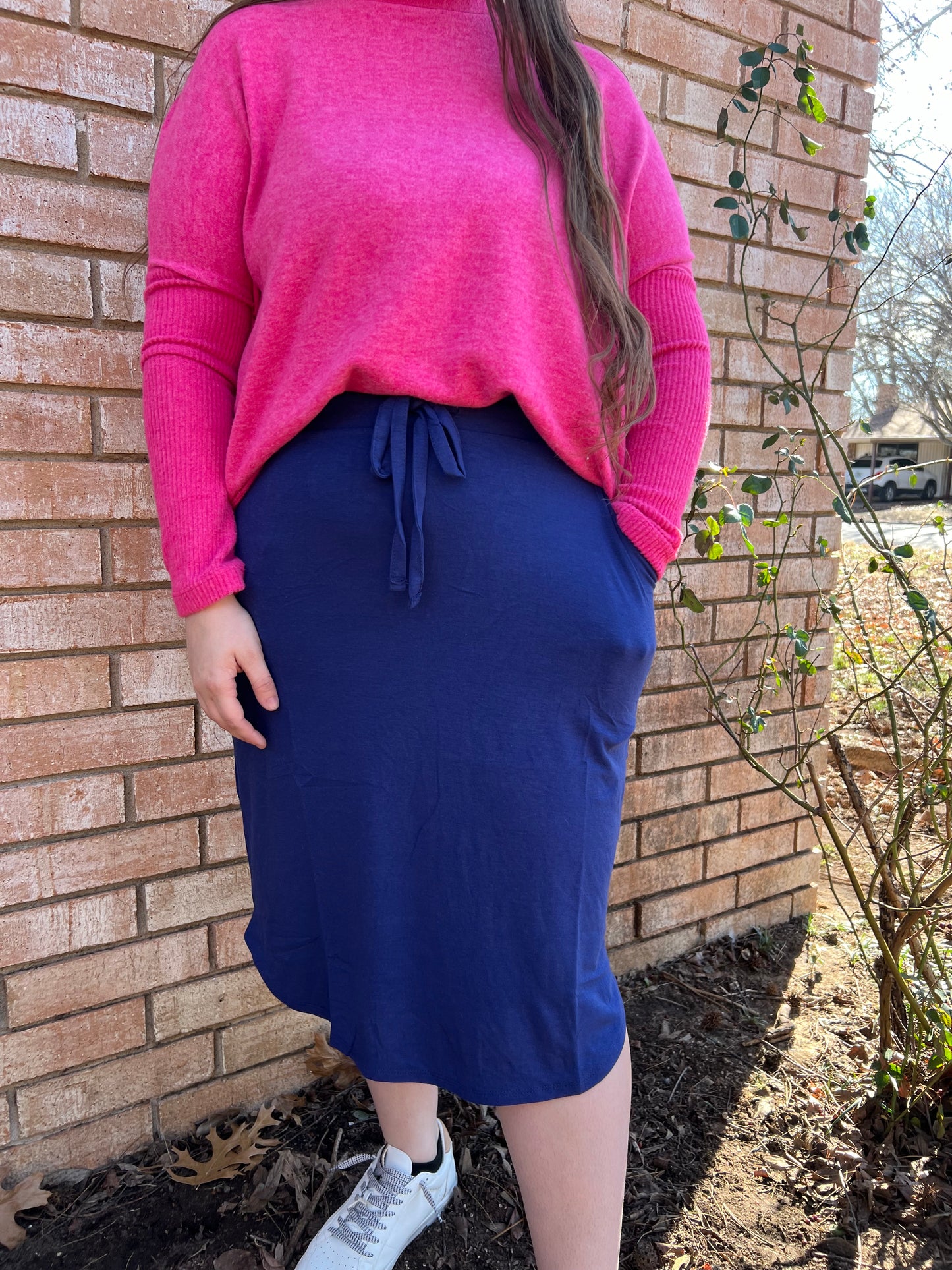 Everywhere Lounge Skirt - Navy