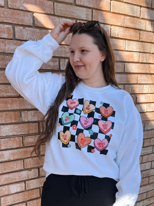 Conversation Hearts Sweatshirt