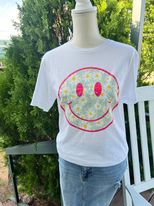 Floral Smiley T-Shirt