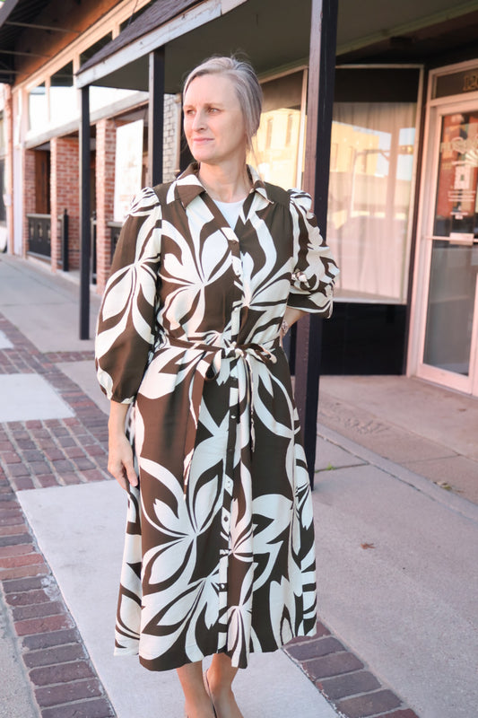 “Olive Petals” Dress