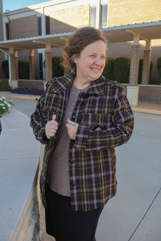 Brown Plaid Coat