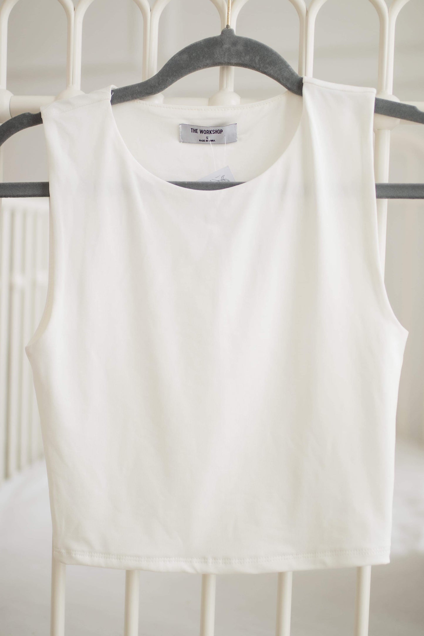 Dressy Half Tank - White